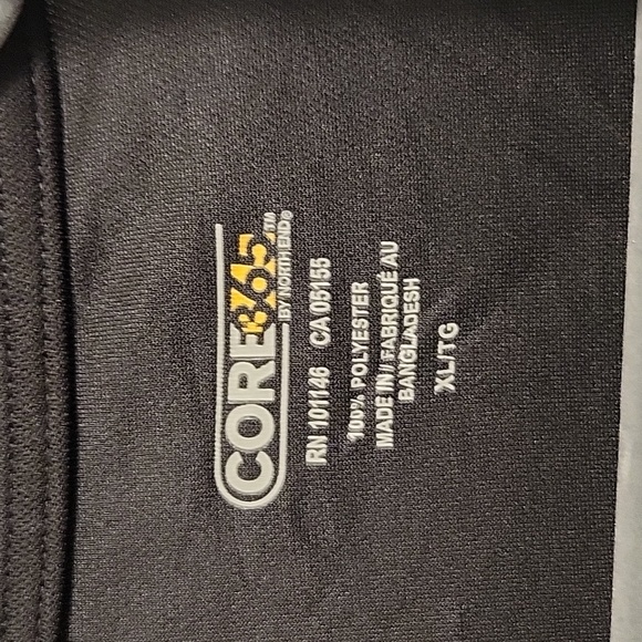 Core 365 Men's XL Performance Pique Crew Neck, Style 88182 Black - Picture 3 of 5